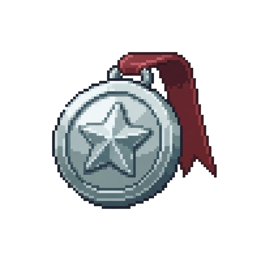 A Shiny Chrome Winner Medal