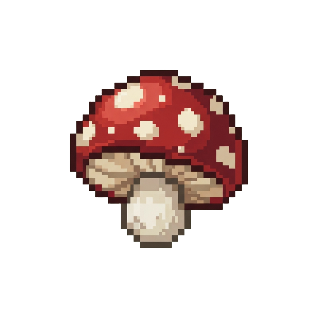 A Blood-red Spotted Mushroom Cap