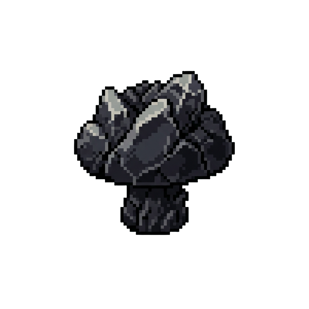 A Jagged Obsidian Mushroom Cap