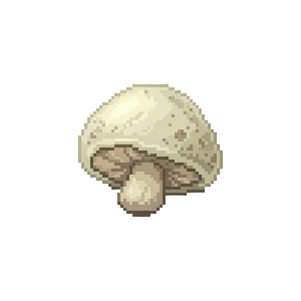 A Pale Glowing Fungus Cap