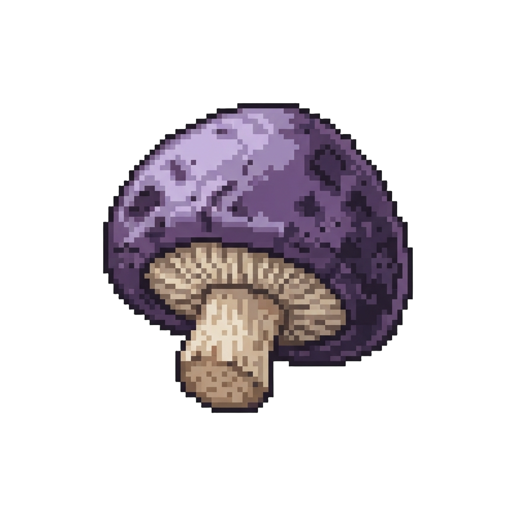 A Bruised Purple Mushroom Cap