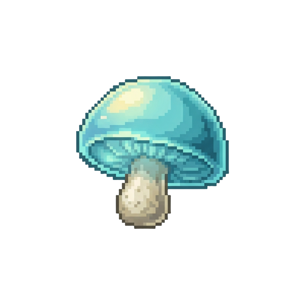 A Glowing Translucent Mushroom Cap