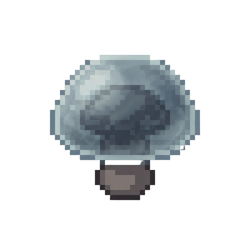 A Smoky Translucent Mushroom Cap