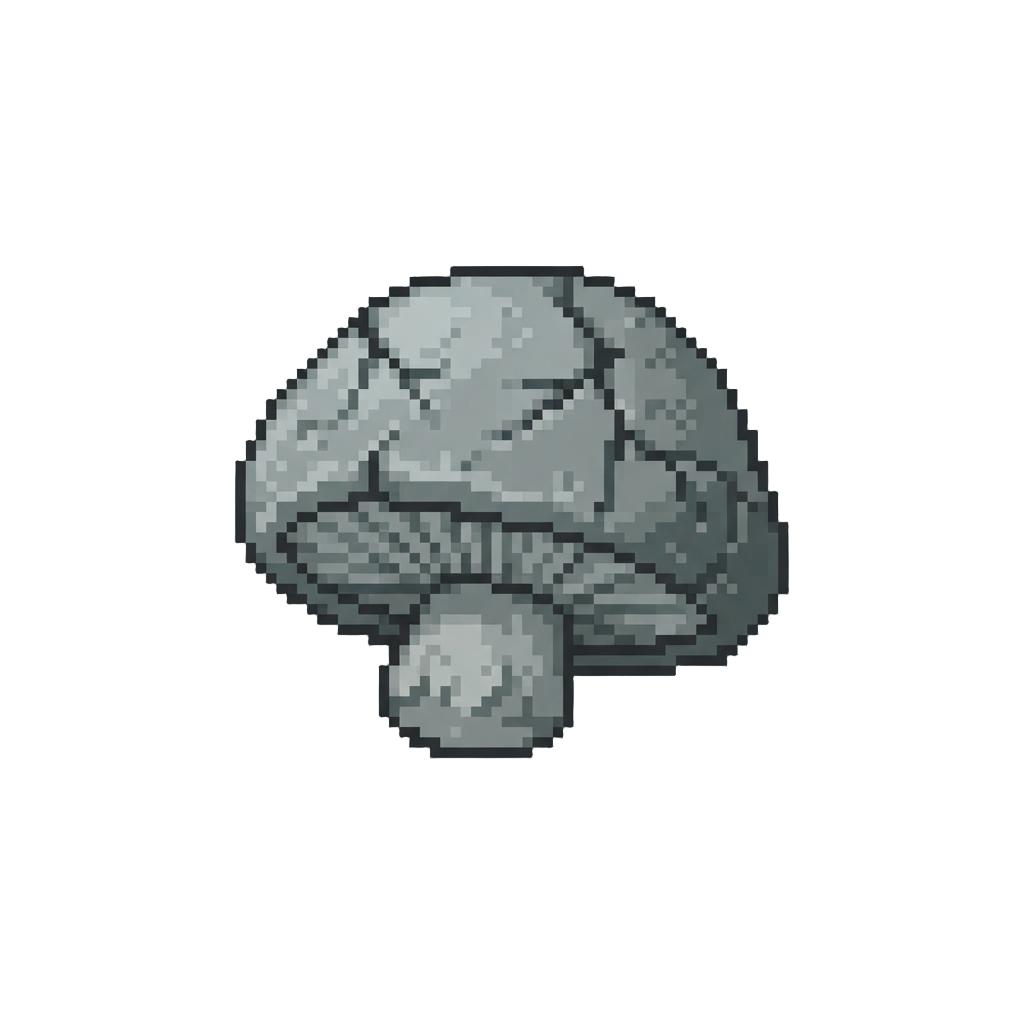 A Cracked Grey Mushroom Cap