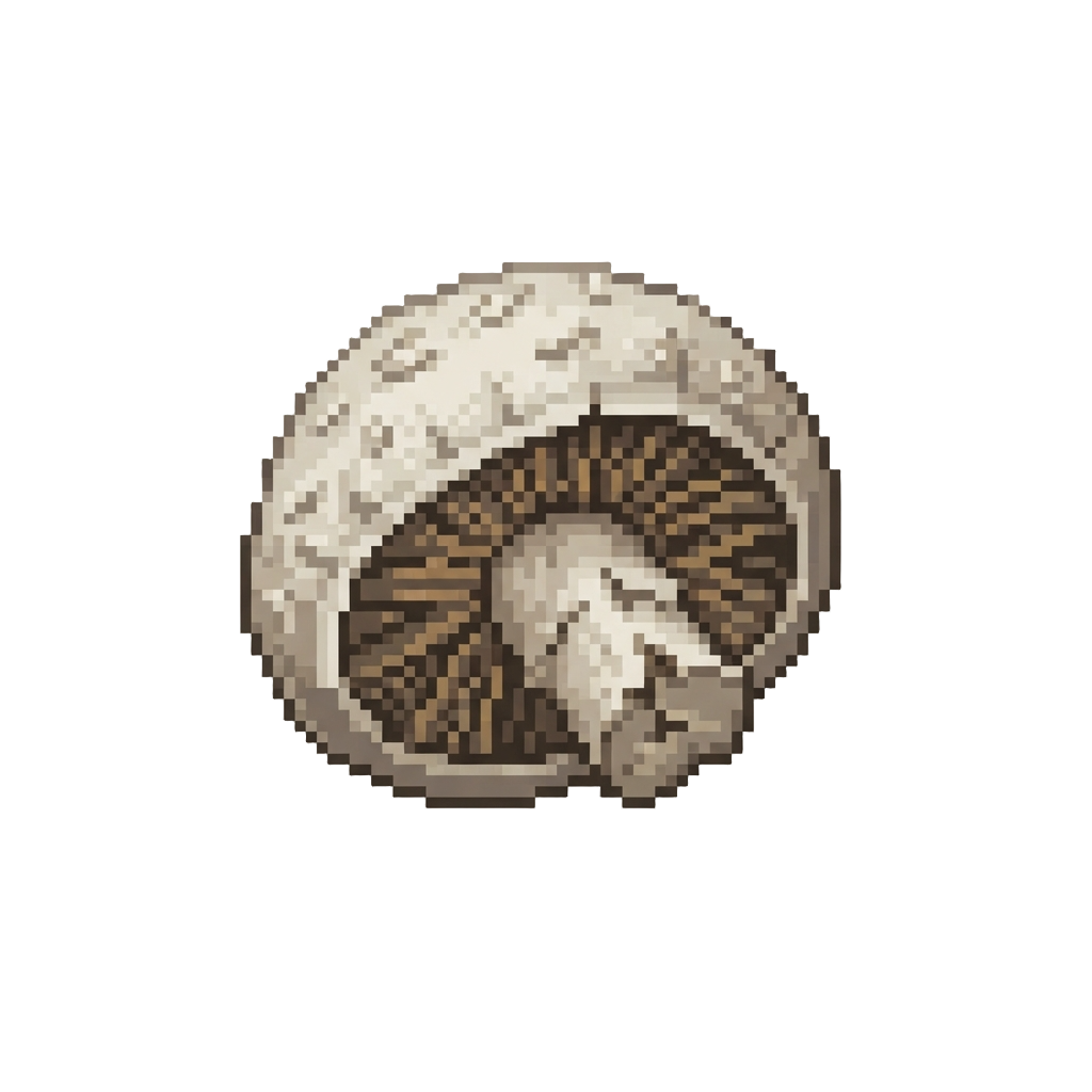 A Dried Bone-white Mushroom Cap