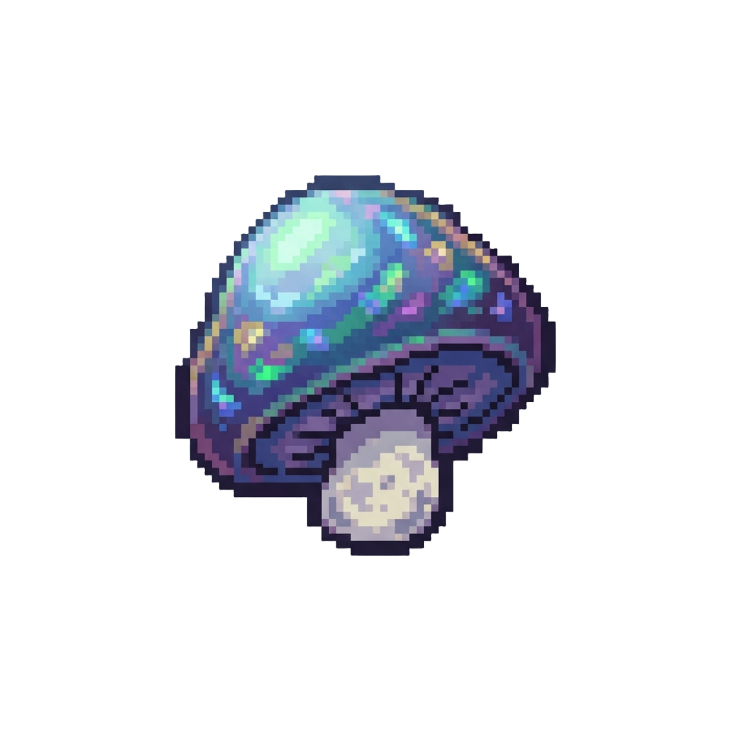 A Iridescent Opal Mushroom Cap