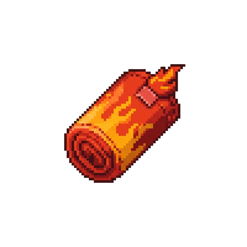 A Bright Red Flame Patterned Bandage