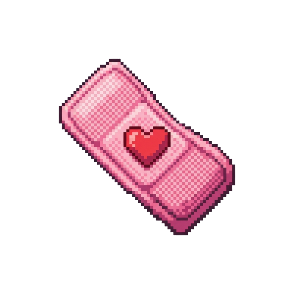 A Cute Pink Heart Bandage
