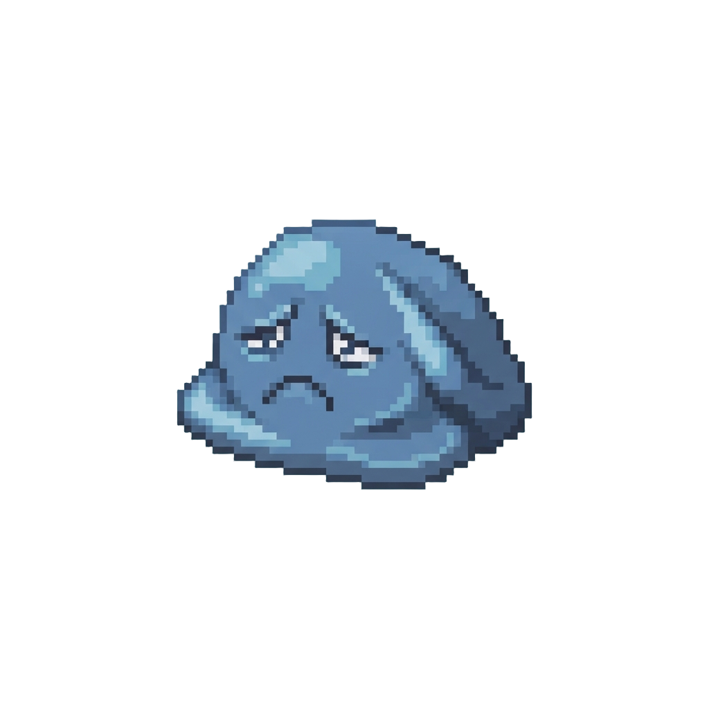 A Sad Deflated Sad-face Blob