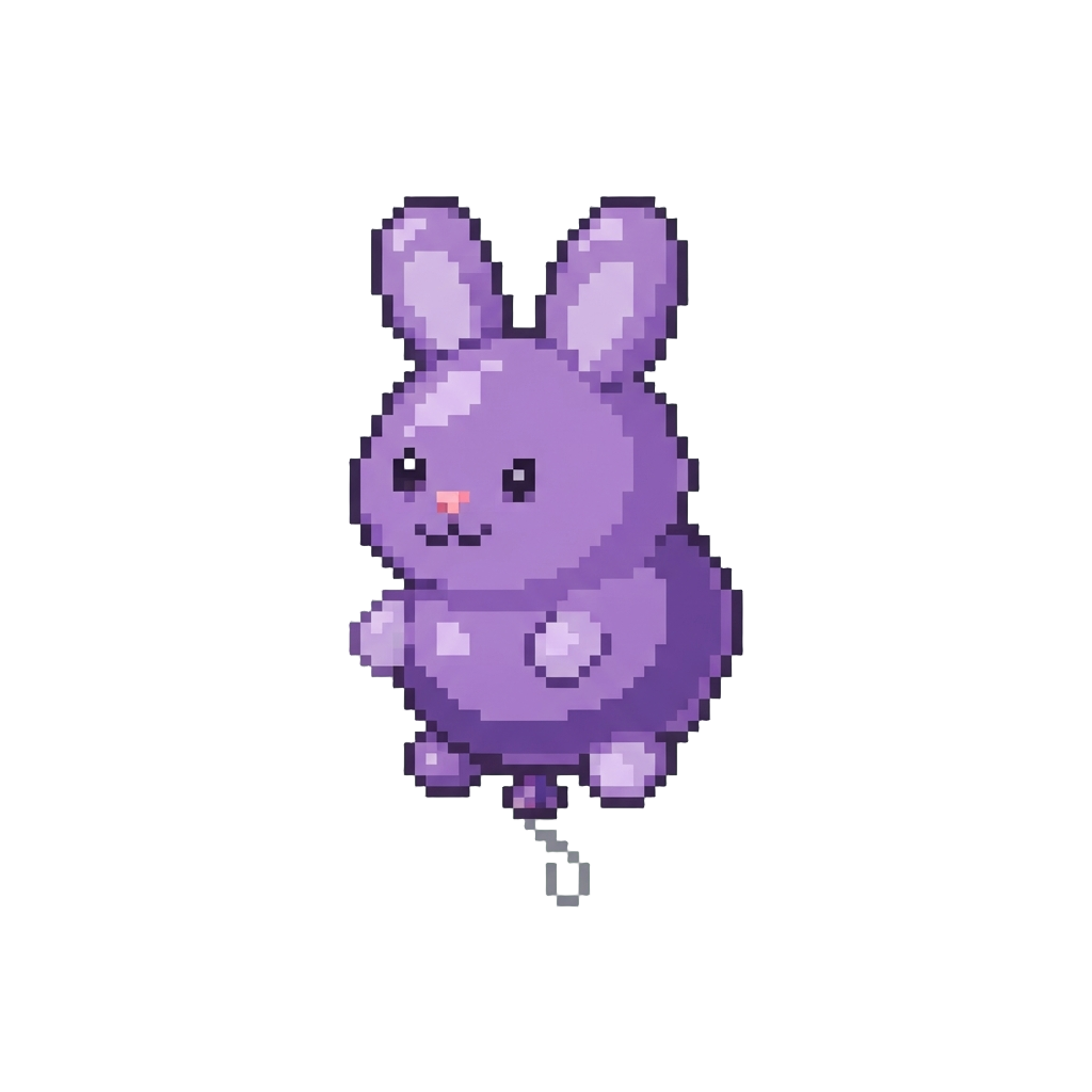 A Purple Balloon Bunny