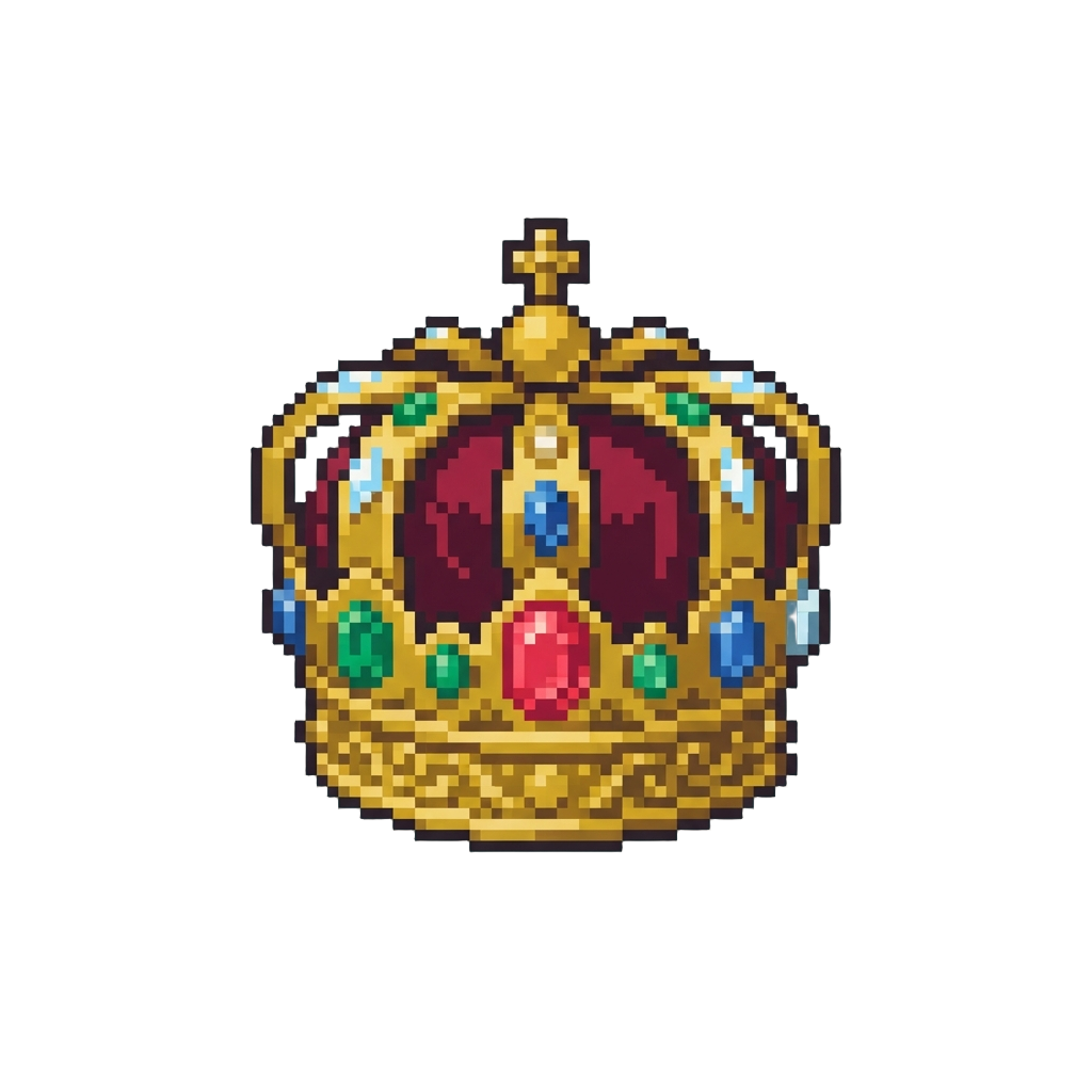 A Complex Balloon Royal Crown with Gems