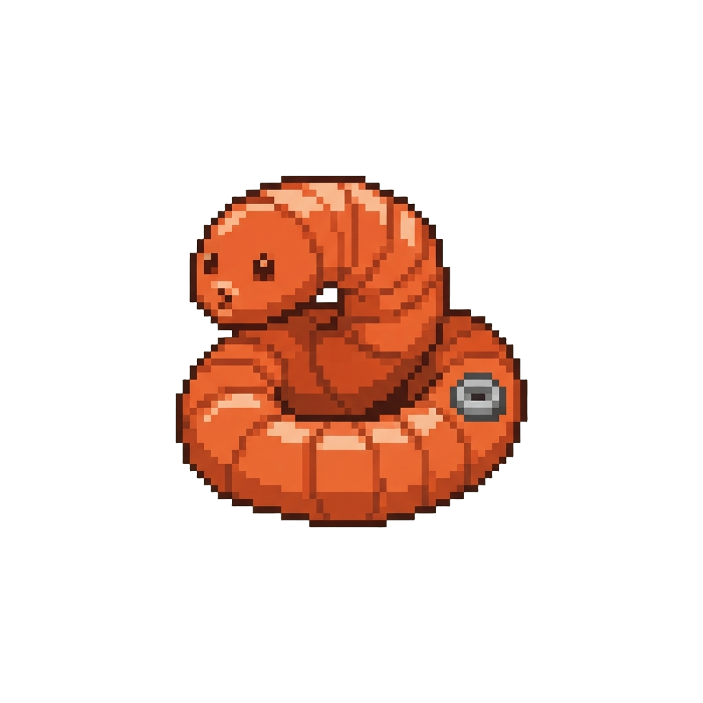 A Completely Flat Squeaking Rubber Worm