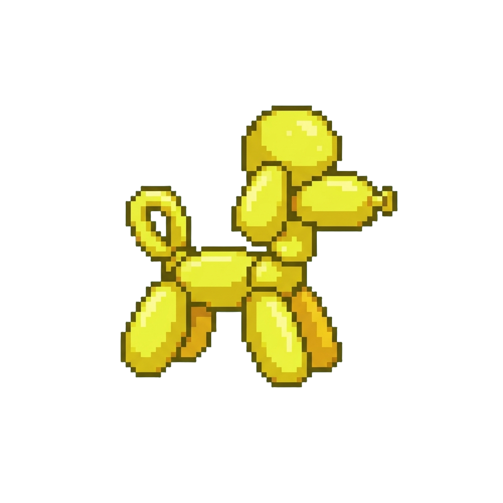 A Neat Neon Yellow Balloon Poodle