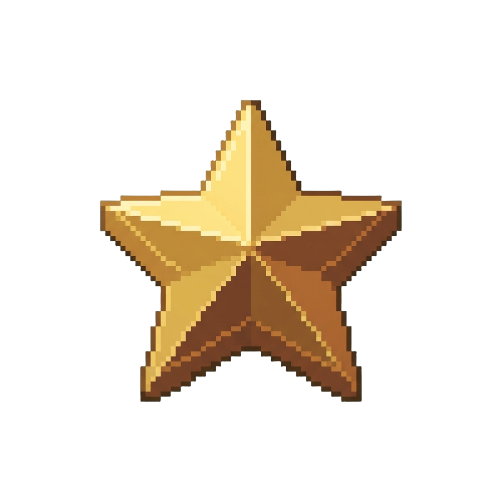 A Shiny Metallic Star Pose