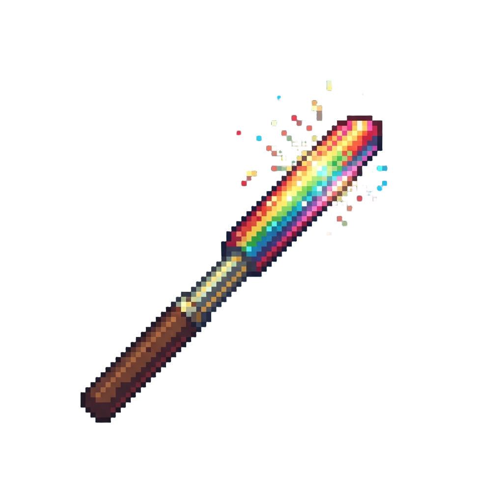A Glittery Rainbow Sparkler Hover