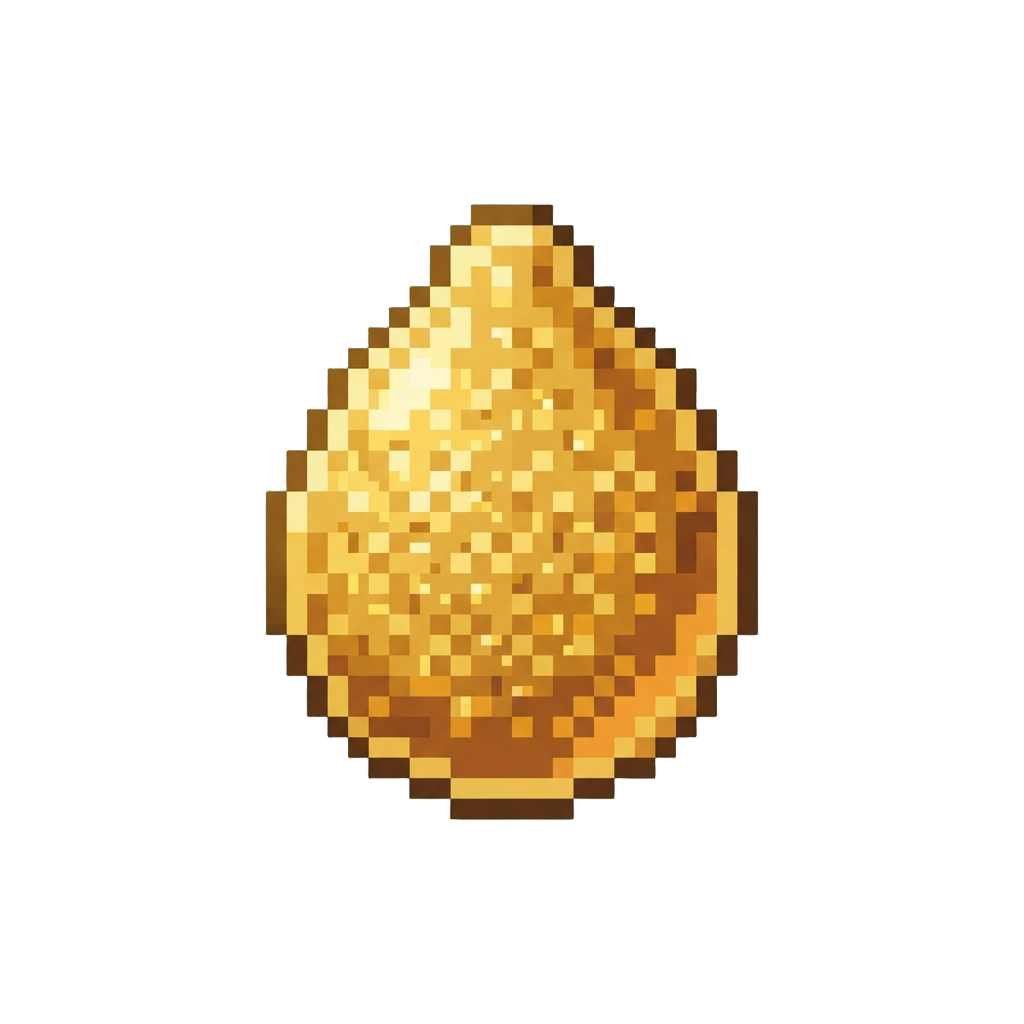 A Shimmering Golden Glitter Drop