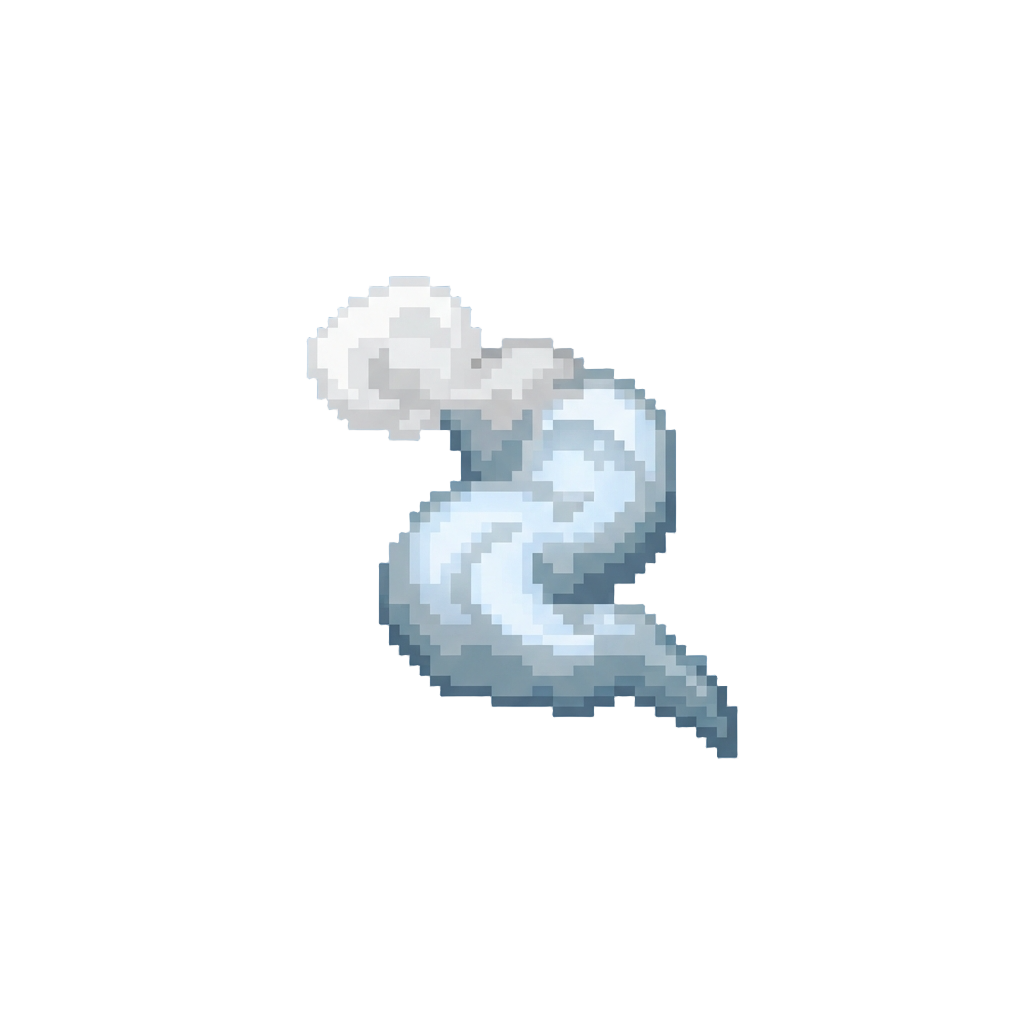 A Soft White Cloud Vapor Trail