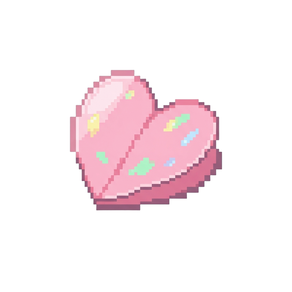 A Pastel Heart-shaped Confetti Flutter
