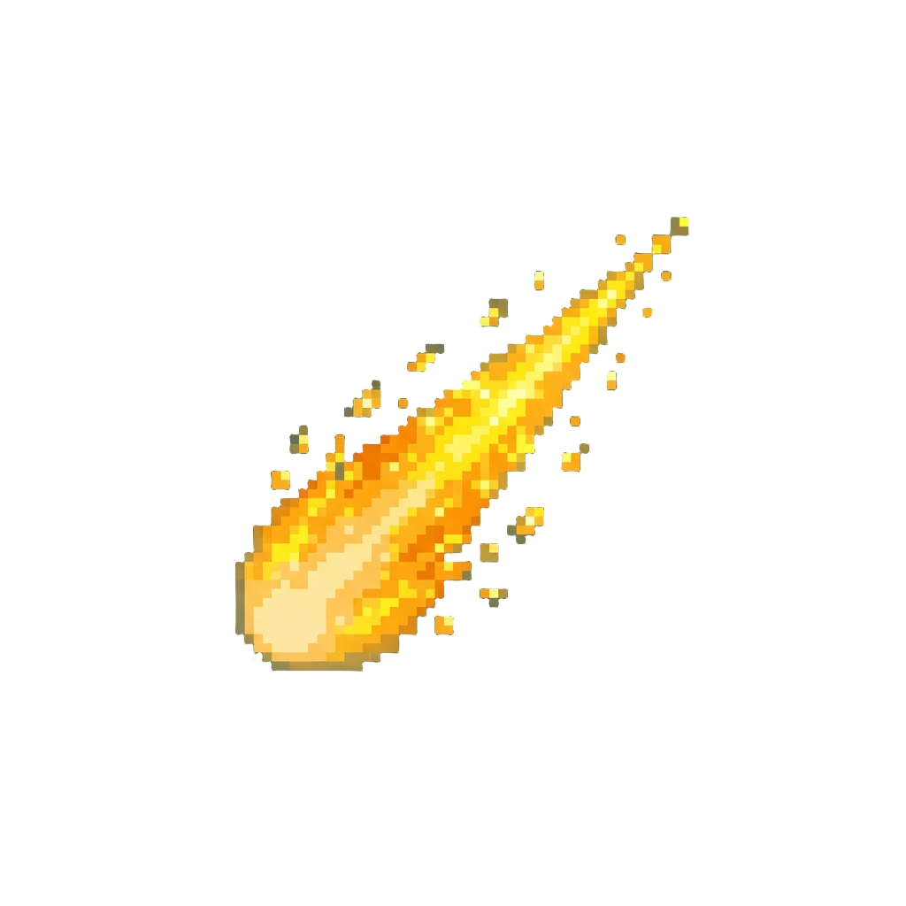 A Bright Golden Spark Jet Trail