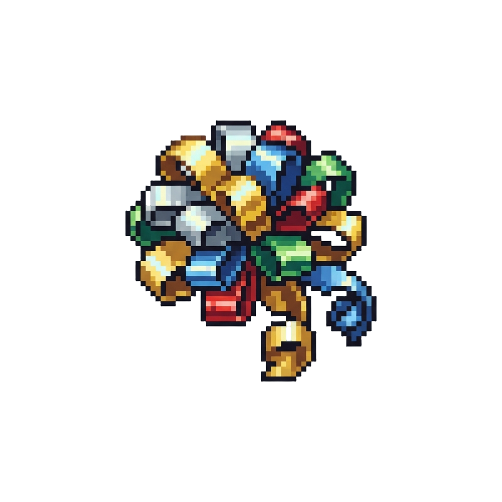 A Shiny Foil Party Ribbon Burst