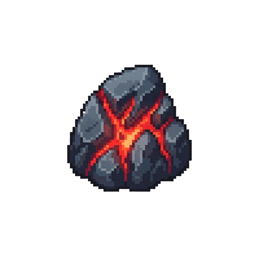 A Mini Volcanic Core Pulsing Red Hot