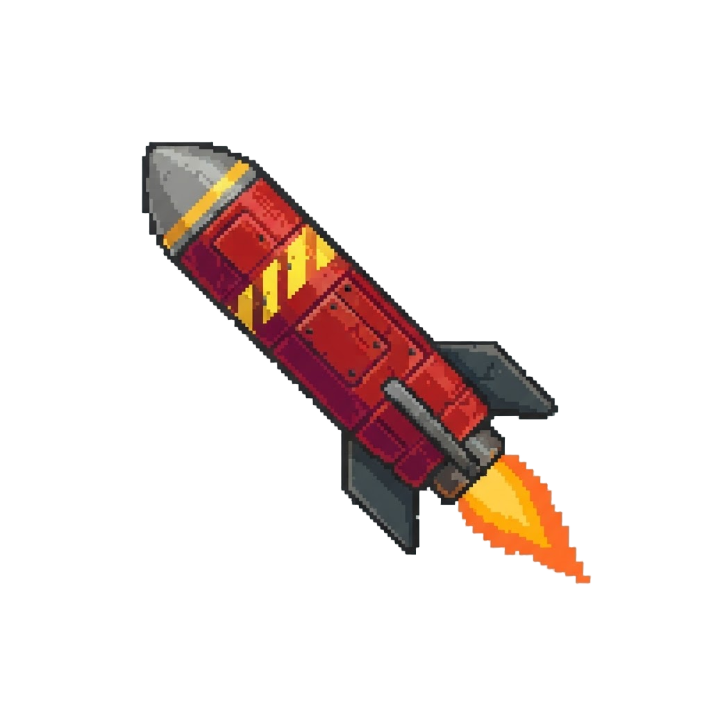 A Giant Swinging Pyro Rocket