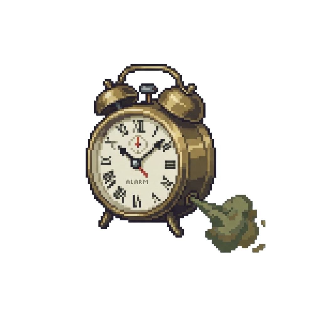 A Giant Ticking Alarm Clock That Farts Smoke