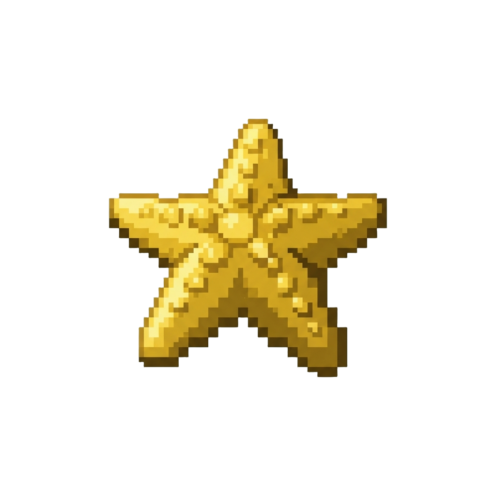 A Pristine Golden Starfish