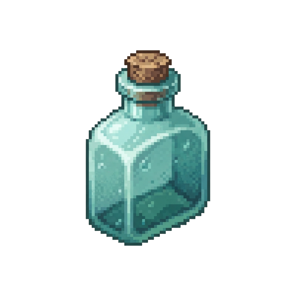 A Shiny Polished Sea Glass Bottle