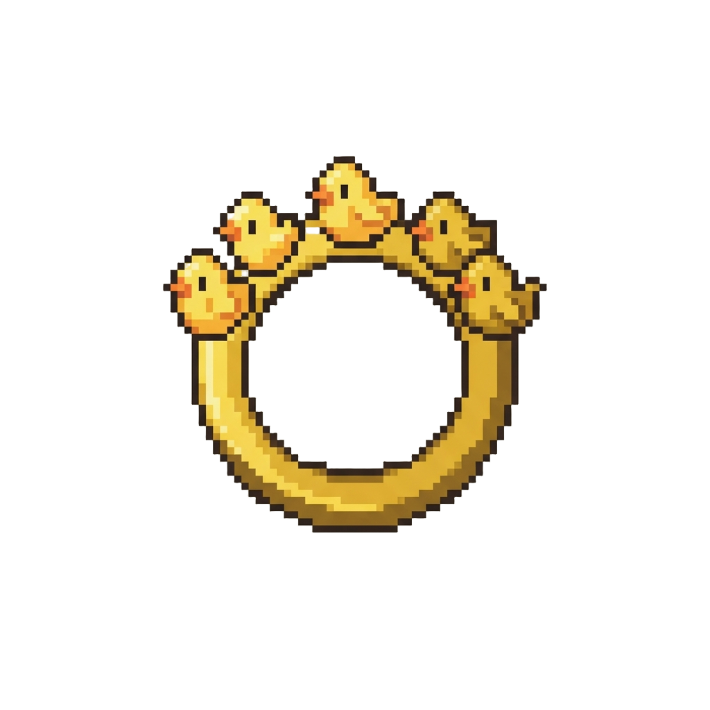 A Ring of Spinning Yellow Chicks