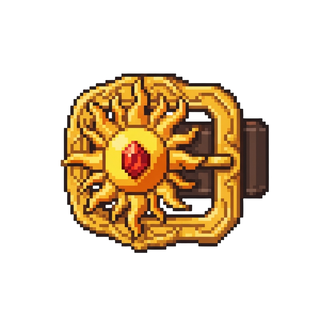A Flaming Sunburst Trophy Buckle