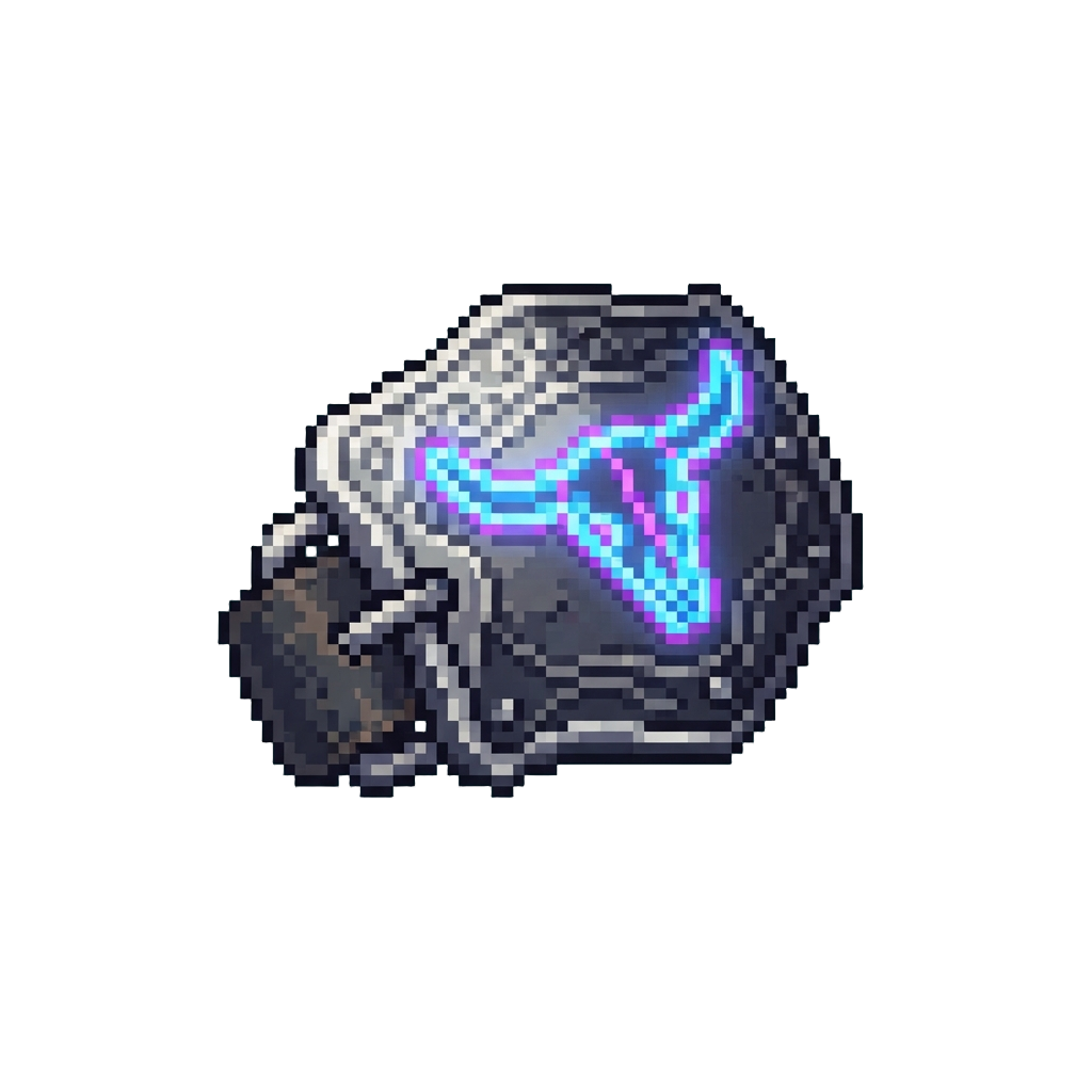 A Neon Glowing Cowboy Buckle