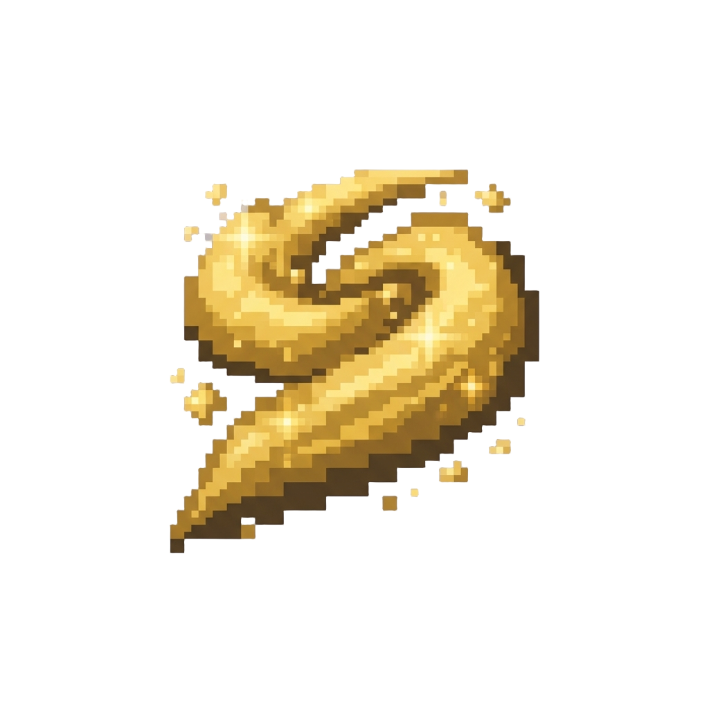 A Swirl of Sparkling Golden Dust Clouds