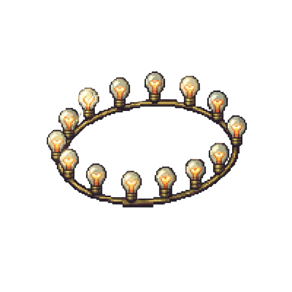 A Halo of Tiny Flashing Lightbulbs