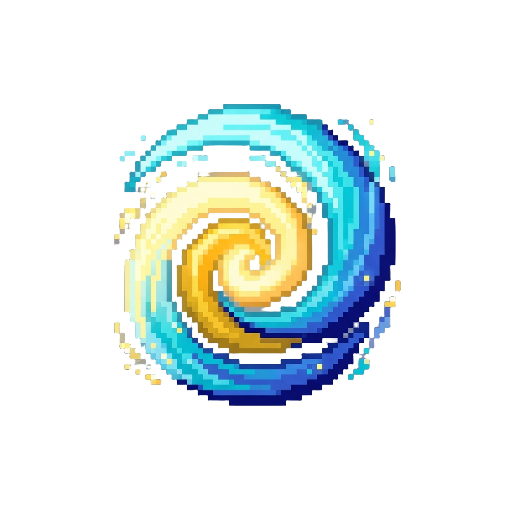 A Swirl of Glowing Twirling Spirals