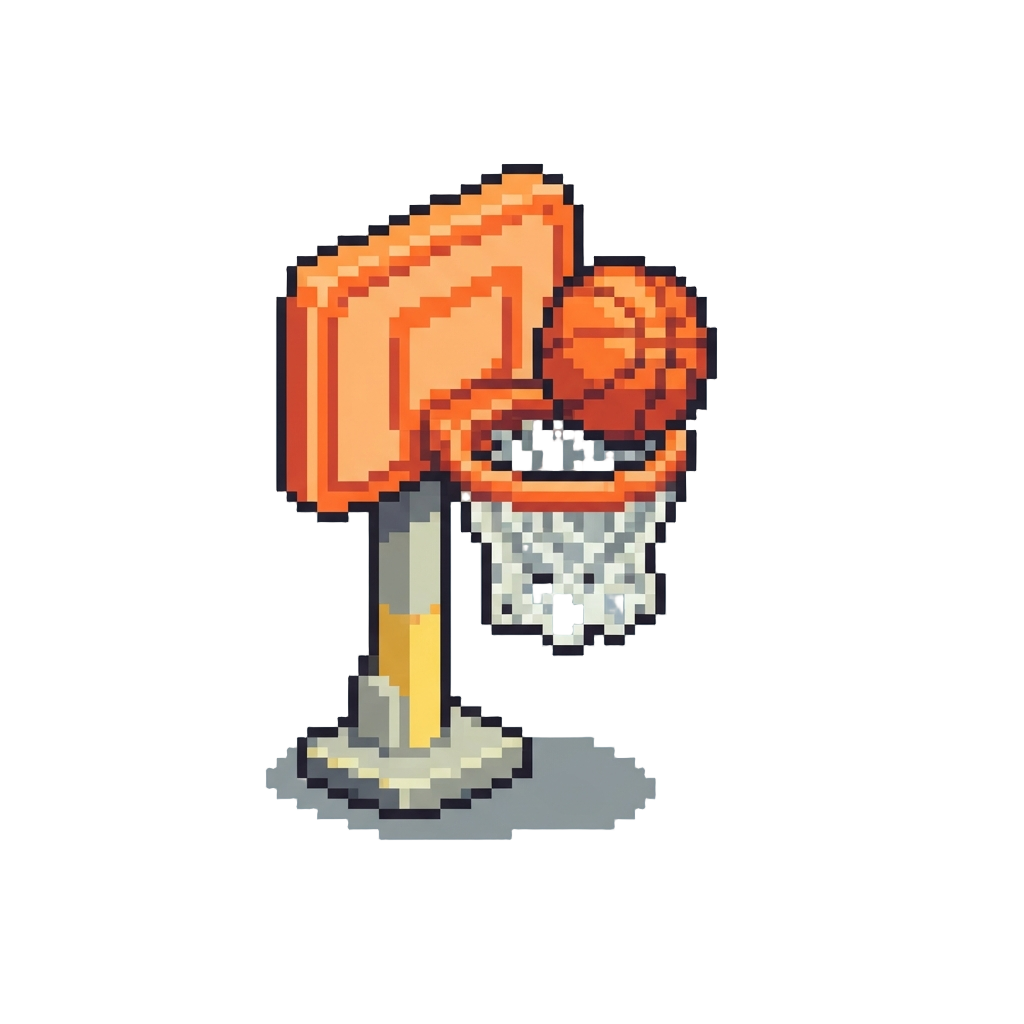 Hitting a Flawless Slam Dunk on a Toy Basketball Hoop