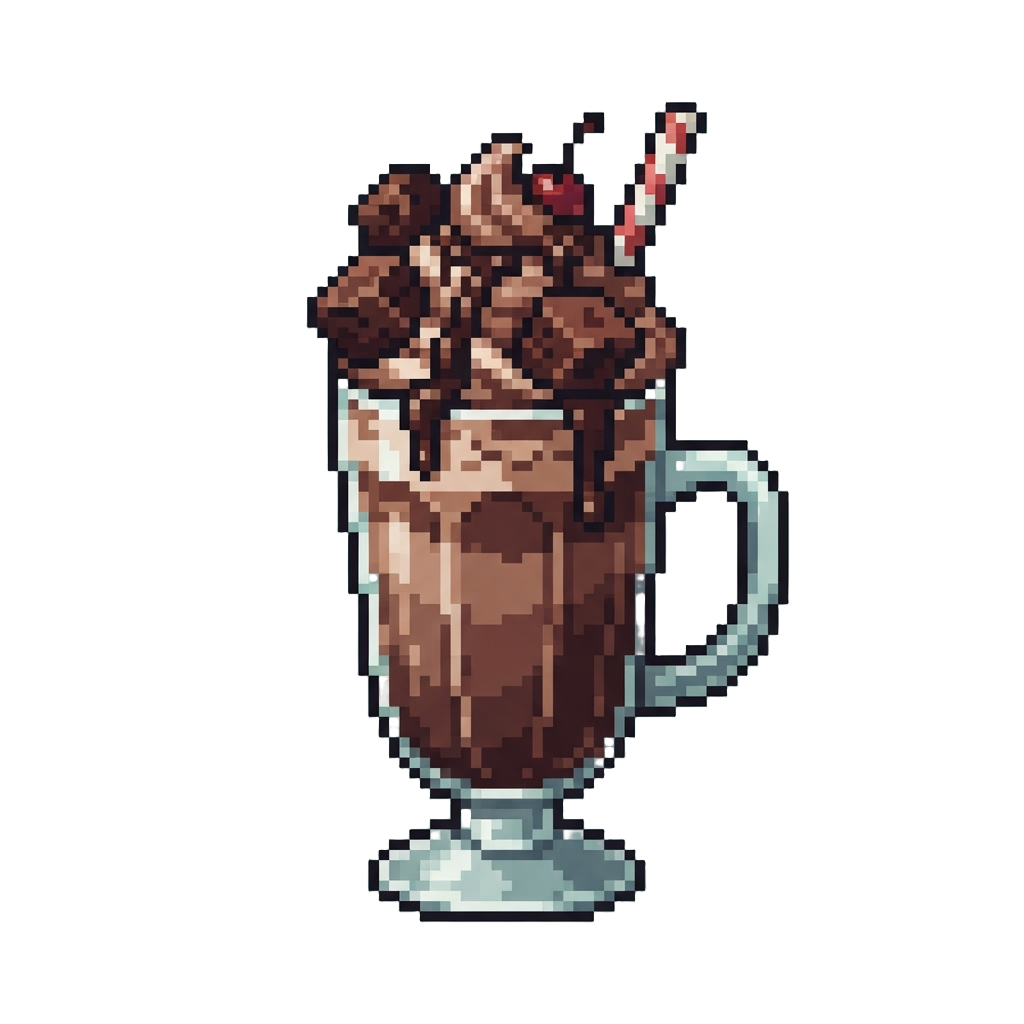 A Double Chocolate Fudge Milkshake Loaded with Brownie Bits