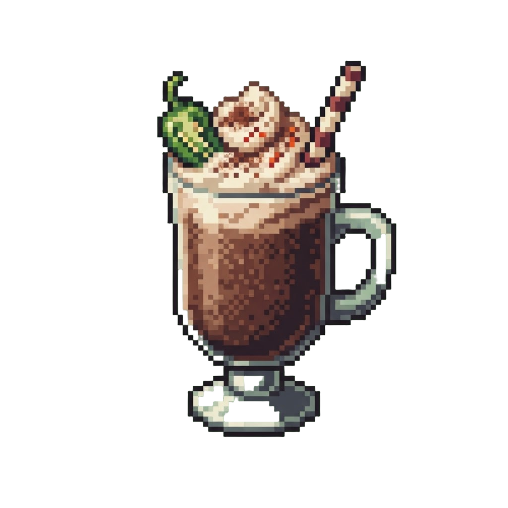 A Jalapeno Infused Chocolate Spice Milkshake