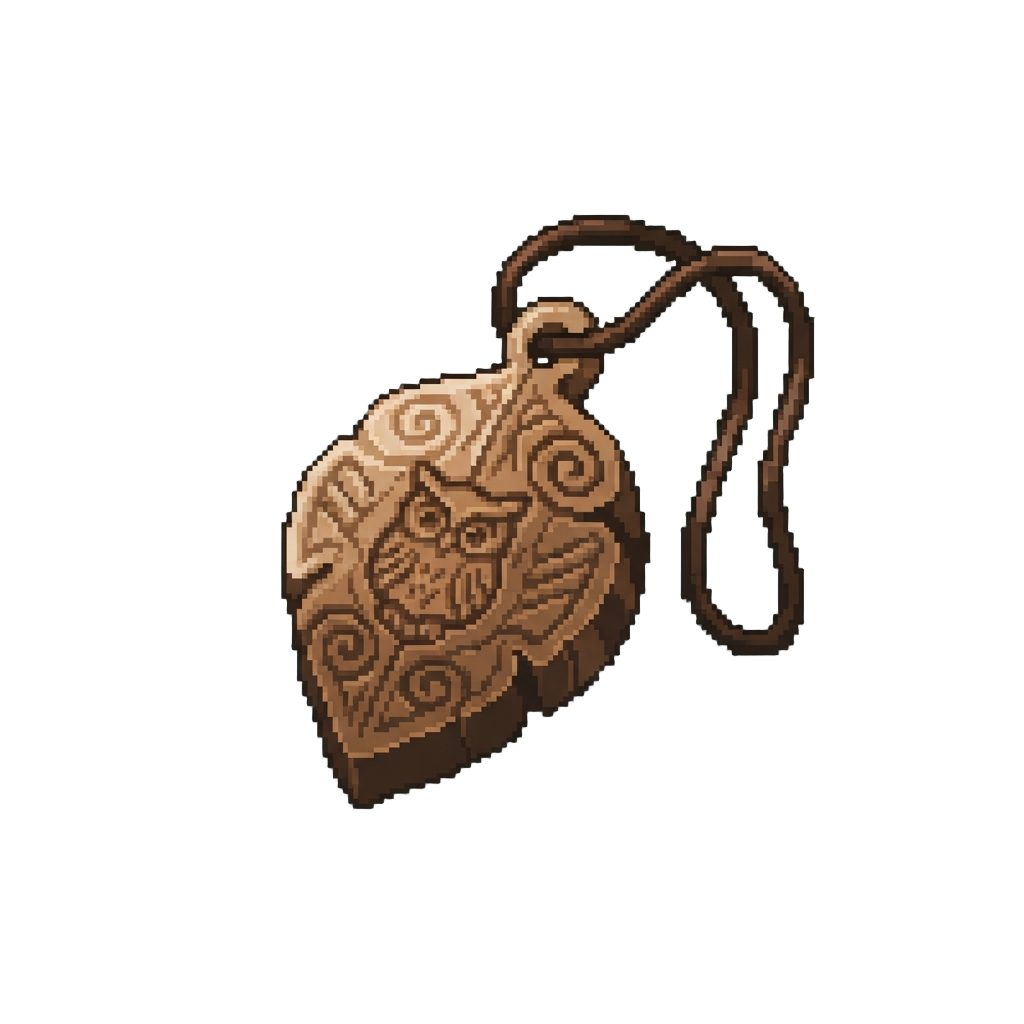 A Realistic Carved Wooden Pendant