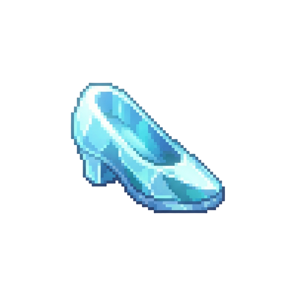 A Glowing Crystal Slipper