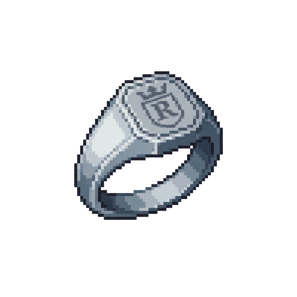 A Realistic Silver Signet Ring