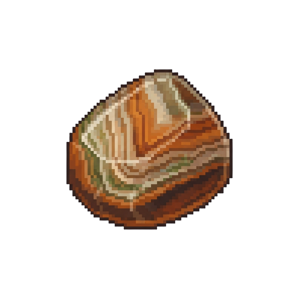 A Realistic Polished Agate Stone