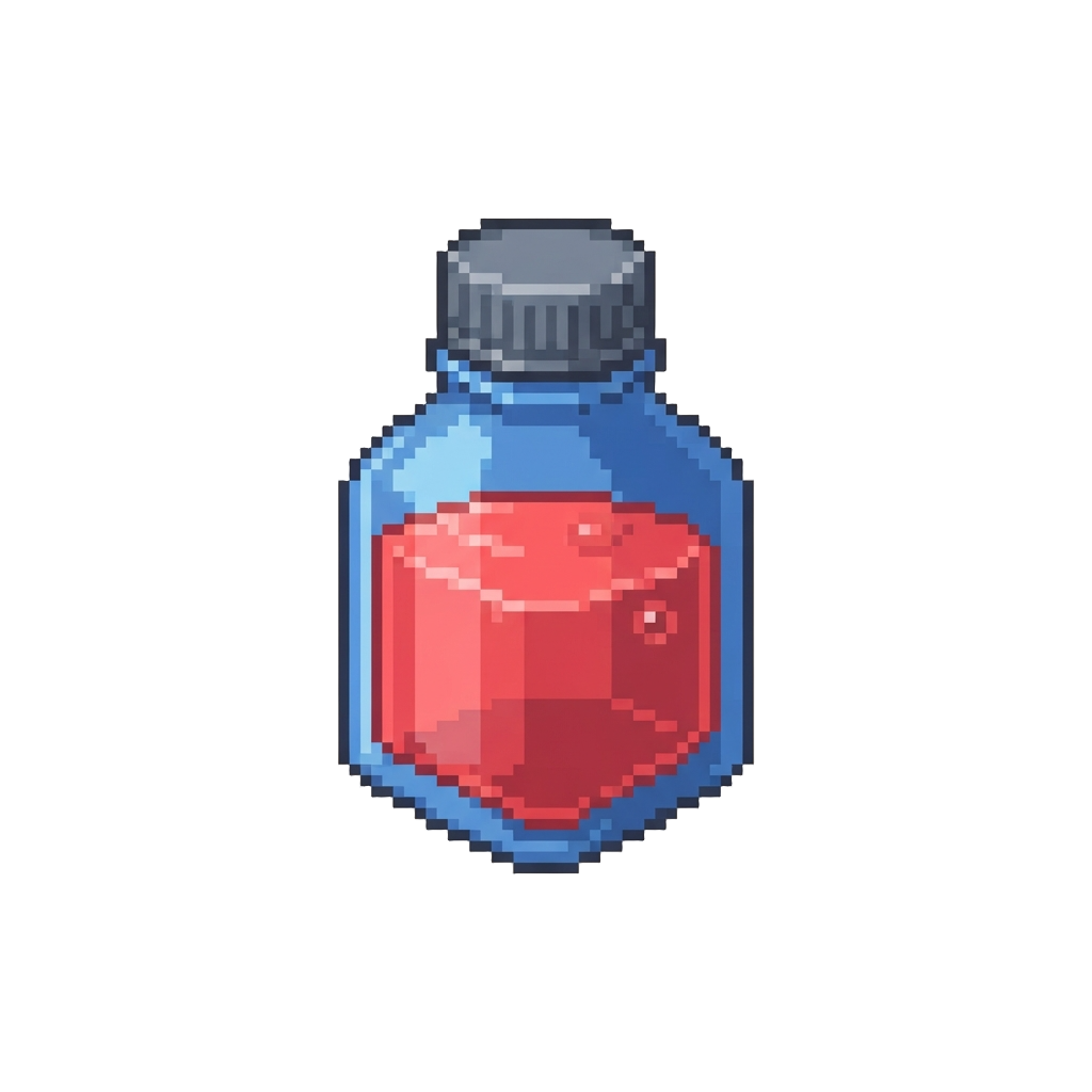 A Studs-up Plastic Potion Bottle