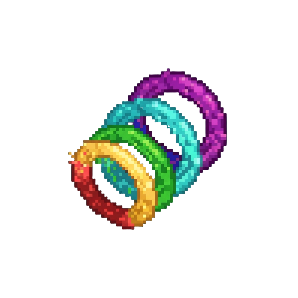 A Series of Rainbow Firework Rings