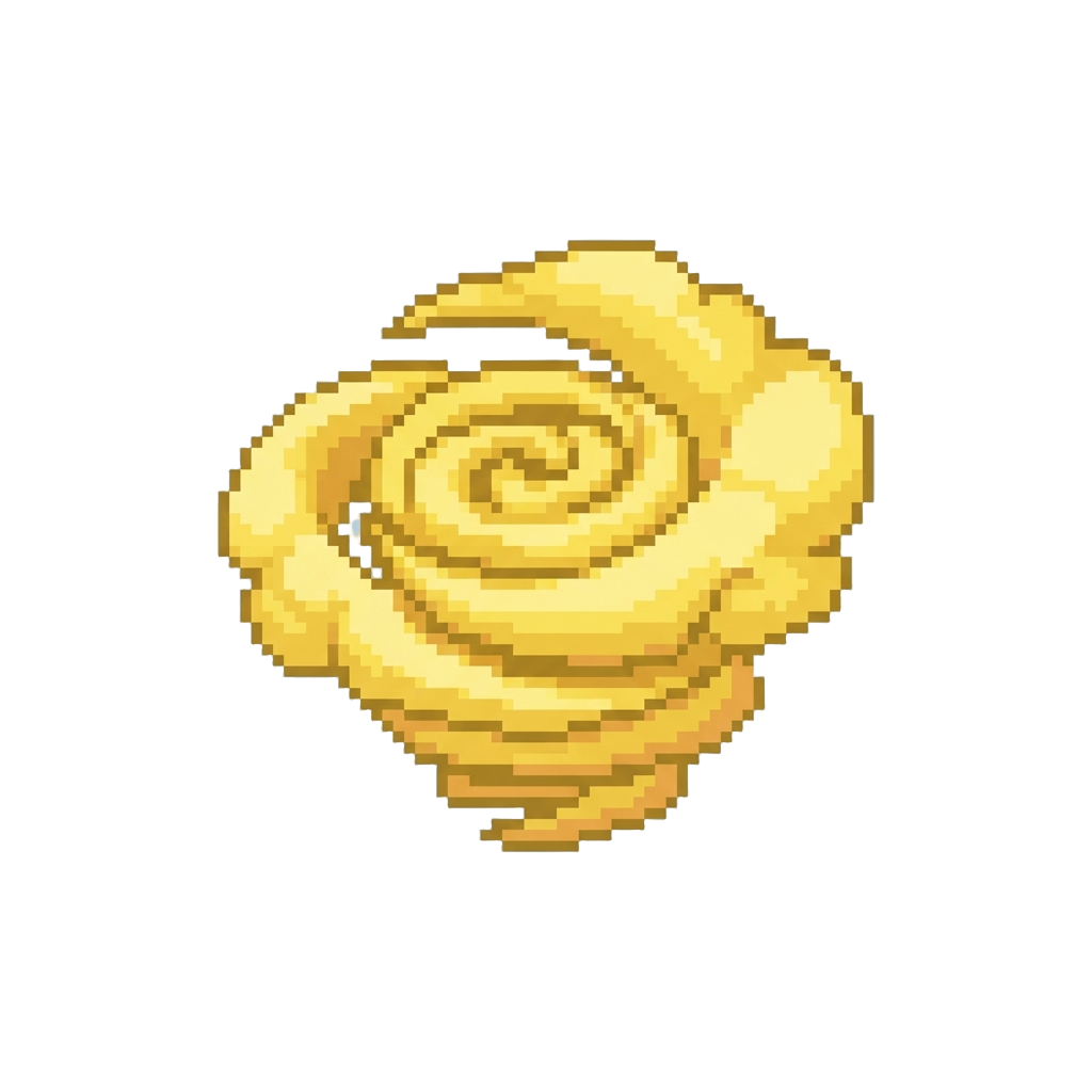 A Swirl of Bright Yellow Cloud Rings