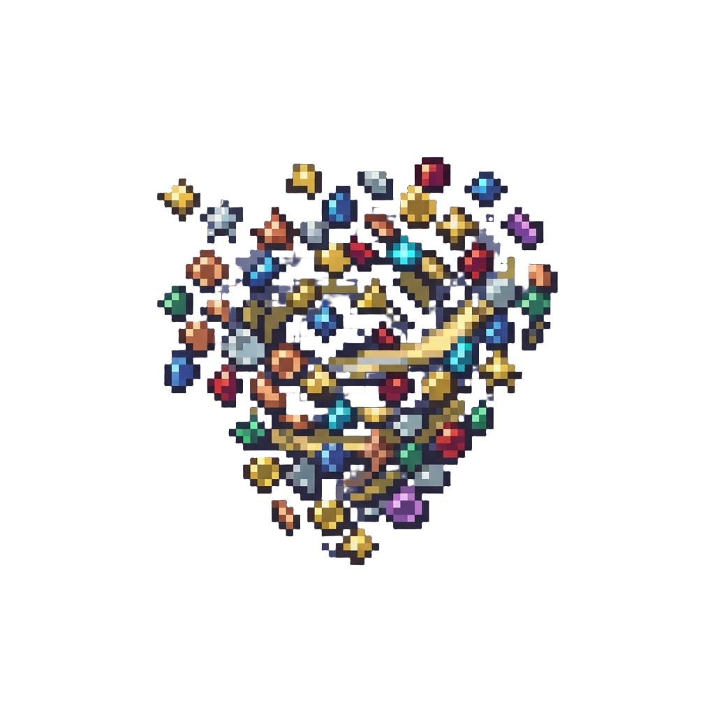 A Swirl of Metallic Confetti Rain