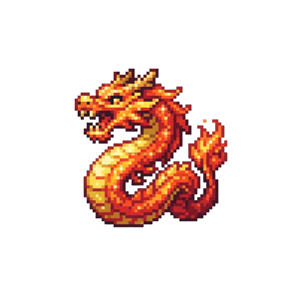 A Roaring Dragon-shaped Firework Pattern