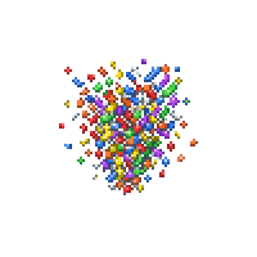 A Storm of Shiny Rainbow Confetti