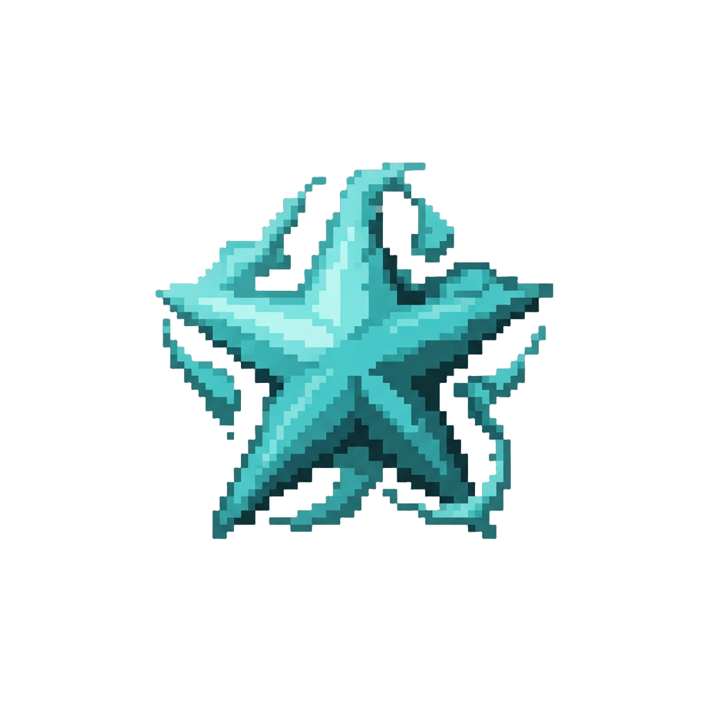 A Burst of Star-shaped Turquoise Smoke
