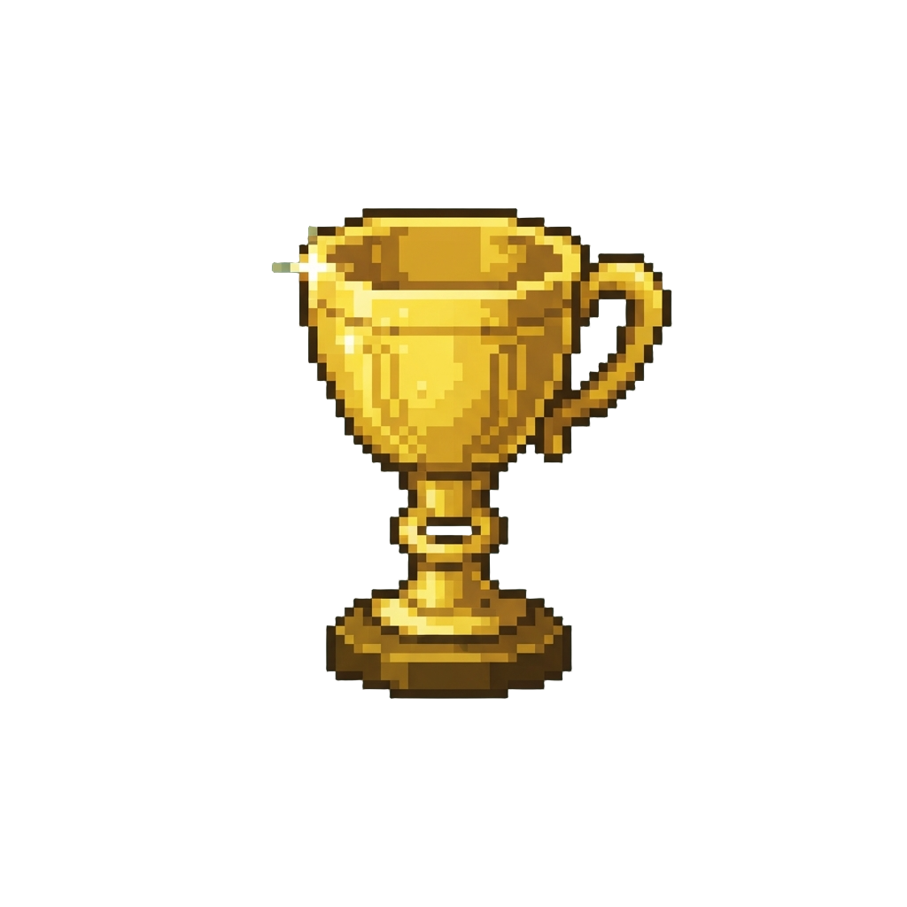 A Sparkling Golden Trophy Cup